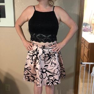 Two piece semi-formal dress